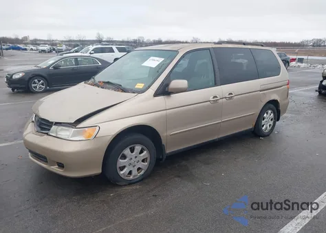 2002 Honda Odyssey Ex из США, поврежденный, VIN 2HKRL18632H579861